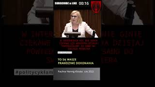 Paulina HennigKloska i jej hipokryzja ale dzisiaj nie mają sobie nic do zarzucenia SejmRPPL [upl. by Salisbarry]