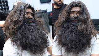 10 YEARS BEARD Homeless Man Insane Transformation [upl. by Ashbaugh78]