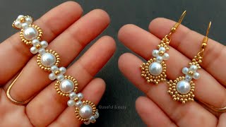 Pearl Jewelry MakingBracelets amp EarringsHandmade Jewelry Useful amp Easy [upl. by Angelis]