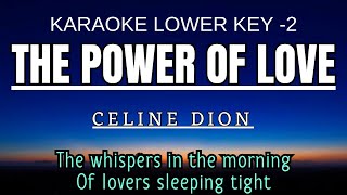 Céline Dion – The Power of Love Karaoke Lower Key Nada Rendah Wanita 2 Gb [upl. by Adym]