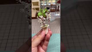 Miniature Wallichs Glory bower in Pot Handmade Clay Plant [upl. by Ragnar]