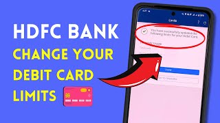 HDFC Debit Card Limit Change  How to Check or Set the Limit of Debit Card in HDFC Bank Application [upl. by Iila621]