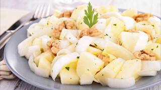 Recette  Salade dendives aux noix et pommes [upl. by Eibrab336]