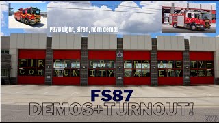 Phaser Siren  FRV  P87A Code 1 turnout  FS87 Demos  FS87 Dandenong [upl. by Ikik]