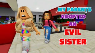 MY PARENTS ADOPTED AN EVIL SISTER FOR ME  Brookhaven Mini Movie VOICED [upl. by Corrinne]