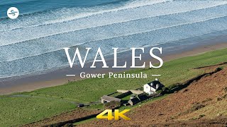 4K UHD Gower Peninsula WALES🏴󠁧󠁢󠁷󠁬󠁳󠁿 Ambient Drone Film  Ambient Chillout Music for Relax [upl. by Aleacin718]