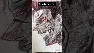 Sukuna drawing in scribble art jujutsukaisen sukuna anime shorts [upl. by Nyladnor]