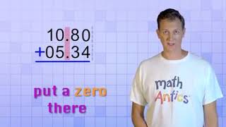 Math Antics Addition and Subtraction of Decimals [upl. by Mientao260]