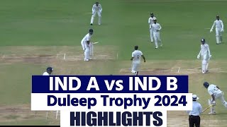 Duleep Trophy Highlights IND A vs IND B Match Day 1 Highlights  Duleep Trophy Day 1st Highlights [upl. by Baryram]