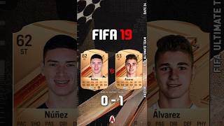 Darwin Nunez VS Julian Alvarez FIFA EVOLUTION eafc24 fifa football shorts austor [upl. by Nadeau429]