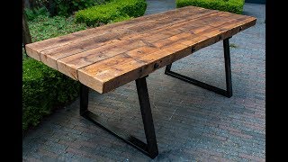 Reclaimed barnwood dining table [upl. by Alohcin]