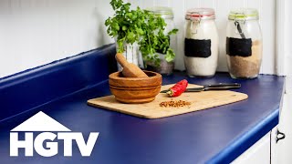 How to Paint Laminate Countertops  HGTV [upl. by Hubbard559]