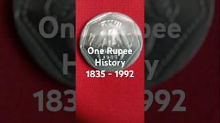 One Rupee Coin History 1835 to 1992 shorts sale savings money rare title video currency [upl. by Hobey164]