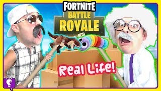 FORTNITE BOX FORTS in REAL LIFE Adventure with HobbyHarry and HobbyGrit by HobbyKidsTV [upl. by Cyma]