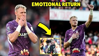 Aaron Ramsdale Emotional Return to Arsenals Emirates Stadium [upl. by Cargian680]