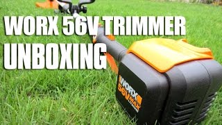 UNBOXING Of Worx 56 Volt Battery Powered Grass Trimmer [upl. by Roybn398]