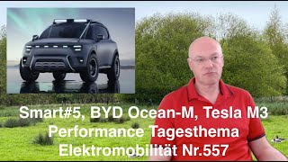 Smart5 BYD OceanM Tesla M3 Performance Tagesthema Elektromobilität Nr557 [upl. by Amehsyt]