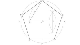 Pentágono regular inscrito en una circunferencia [upl. by Jeuz471]