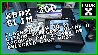 Xbox 360 Slim  Flashing CFW to a LiteOn DG16D5S using a X360USB Pro V2 and an Unlocked LTU2 PCB [upl. by Dahsraf]