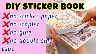 💯How to make stickers without glueDIY Sticker book Cute Sticker making without double side tape [upl. by Edgard]