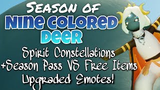 BETA Season of Nine Colored Deer  Spirit Constellations  Silly Upgraded Emotes  Sky Beta Update [upl. by Sucitivel94]