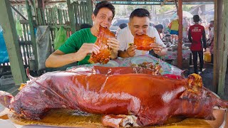 Philippines Best Lechon ULTIMATE ROASTED PIG TOUR  Cebu’s Insane Street Food [upl. by Leanor]