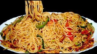 Spicy SpaghettiHomemade Spaghetti RecipeChicken Vegetable Spaghetti COOKING WITH HADIQA [upl. by Turrell]