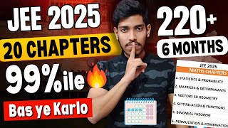 JEE Mains 2025 Only 20 Chapters to Score 99ile🔥 0 to IIT jee2025 iit jeemains [upl. by Onaicul958]