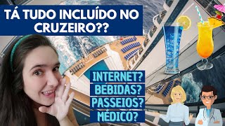 TODO CRUZEIRO É ALL INCLUSIVE  Quanto custa viajar de navio  O que está incluído no preço [upl. by Ennayehc]