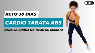 EJERCICIOS PARA BAJAR LA GRASA ABDOMINAL  Cardio tabata [upl. by Gowrie]