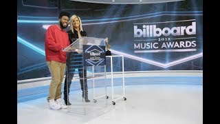 Bebe Rexha amp Khalid announcing the nominees for BBMAs Billboard Music Awards 2018 [upl. by Amo906]