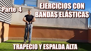 ►Cómo trabajar tu TRAPECIO y ESPALDA ALTA con BANDAS ELÁSTICAS🔥🔥🔥10 EJERCICIOS [upl. by Frodi]