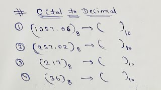 Octal to Decimal Conversion in hindi  Number System 2023 [upl. by Neona176]