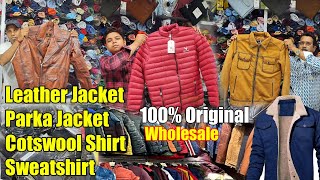 Original Leather Jacket Parka Jacket Cotswool Shirt Sweatshirt Baiker Jacket wholesale Kolkata [upl. by Rosana]