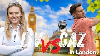 Gaz Beadle Vs Liv’s rematch on Londons newest golf course ⛳️ 🔥 [upl. by Belloir]