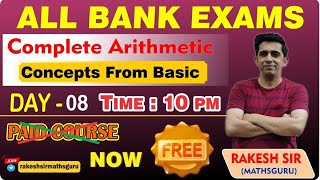 COMPLETE BANKING BATCH I DAY 8  IBPS PO  SBI PO  RRB PO  RAKESH SIR  SUM UP GURU [upl. by Lerak]