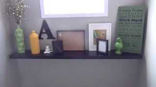 How to Make Your Own Mantel with a Floating Shelf IKEA Lack Floating Shelf [upl. by Illom983]