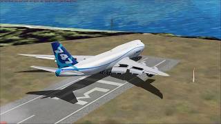 Big Planes On Worlds Shortest Runway FSX [upl. by Harman923]