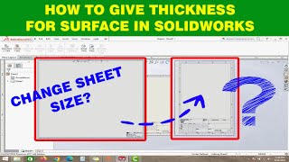 HOW TO CHANGE DRAWING SHEET SIZE IN SOLIDWORKS [upl. by Hogle382]