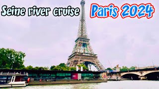 The Scenery along Seine River cruise during Olympic game Paris 2024 [upl. by Eniamrahc]