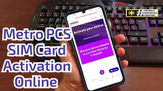 Metro PCS SIM Card activation online  The Official Site [upl. by Arrotal]