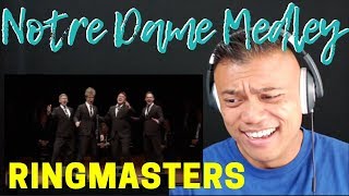 RINGMASTERS singing their quotNotre Dame Medleyquot  REACTION vids with Bruddah Sam [upl. by Htiaf686]