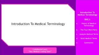 Medical Terminology  Introduction [upl. by Strade867]