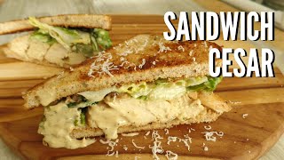 Sandwich de Ensalada Cesar con Pollo 🥗 [upl. by Latona]