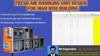 Fresh Air Handling Unit Design amp Selection l Practical High Rise BuildingStep by step Design Ideas [upl. by Nella287]