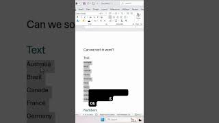 📑 Can We Sort in MS Word Yes Heres How 🔍 shortvideo [upl. by Ginsburg]