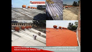 Imperlasa Renovable en Techo Asbesto Cemento Refuerzo Total [upl. by Inaluahek]