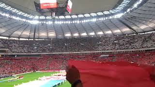 2024 Football Poland National Anthem in Warsawサッカー ポーランド代表 国歌斉唱ワルシャワ [upl. by Abbie]