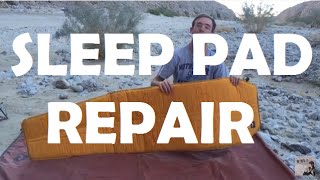 Seam grip Sleeping pad Repair tutorial  REI Sleeping Pad [upl. by Karney]