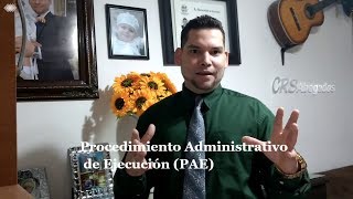 El Procedimiento Administrativo de Ejecución PAE [upl. by Atnima]